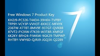 Windows 7 Product Key  How to Activate Windows 7 Professional [upl. by Dosia]