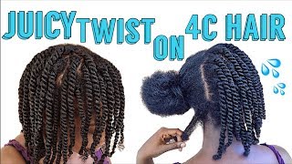 EASIEST MiniTwist On 4c Natural Hair Low Maintenance Protective Style [upl. by Norred]