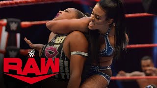 Bianca Belair vs Zelina Vega Raw April 6 2020 [upl. by Acirfa]