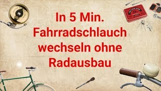 Fahrradschlauch wechseln ohne Radausbau – mit dem GaadiSchlauch [upl. by Leahpar]