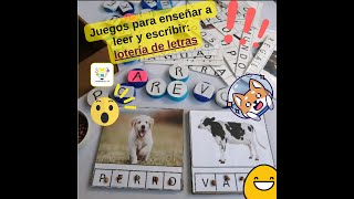 Juegos para enseñar a leer y escribir Lotería de letras [upl. by Nelli25]