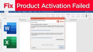 Activate Failed in Microsoft Office Word Excel Powerpoint [upl. by Airamalegna]