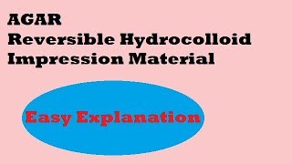 Reversible Hydrocolloid Impression material  Agar [upl. by Joaquin660]