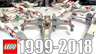 LEGO Star Wars XWing Comparison 7140 4502 6212 9493 75218  1999 2004 2006 2012 2018 [upl. by Cis52]