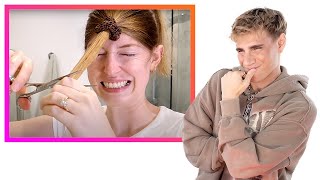 Hairdresser Reacts To People Following My Butterfly Cut Tutorial Scary tbh [upl. by Rather]