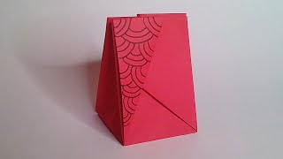 Cómo hacer una BOLSA de papel para REGALO ✅  Origami PASO A PASO [upl. by Jock]