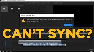 Video wont sync in Premiere Pro Heres how to fix it Premiere Pro Quick Tip Tutorial [upl. by Wycoff39]