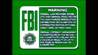 Disney FBI Warning Screens Green 1 [upl. by Hazeghi]