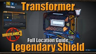 Borderlands 3  The Transformer  Legendary Shield  Full Location Guide [upl. by Ivy395]