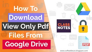 How to download view only pdf files from google drive [upl. by Thorwald]