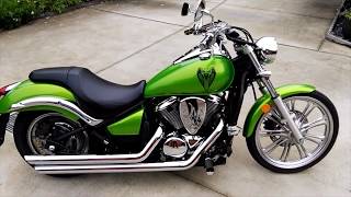 Kawasaki Vulcan 900 Custom with Cobra Slashdown exhausts  LOUD [upl. by Iznil]