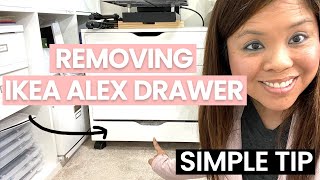 How to Take Out IKEA Alex Cabinet Drawers  Easy Tutorial for Removing Drawers from Alex Cabinets [upl. by Parette]