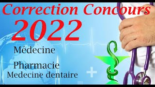 Correction concours Médecine 2022 FMD et FMP [upl. by Ahsinam]