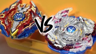 BATTLE Nightmare Longinus Ds VS Sieg Xcalibur 1Ir  Beyblade Burst GodEvolution [upl. by Moazami]