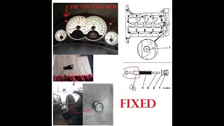 HOW TO FIX GM OPEL VAUXHALL OIL RED LIGHT amp LOW OIL PRESSURE ISSUE ON LOW RPM [upl. by Hashum]