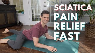 Sciatica Pain Relief Exercises for FAST Relief  David O Yoga [upl. by Ydnas314]