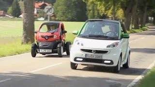 EAutos im Test Twizy gegen Smart  CHIP [upl. by Myke]