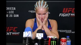 Felice Herrig struggles to hide emotion following big UFC Fight Night 112 win [upl. by Almeda643]