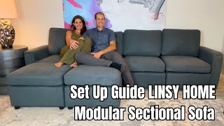 LINSY HOME Modular Sectional Storage Sofa Setup Assembly amp Full Review [upl. by Garreth]