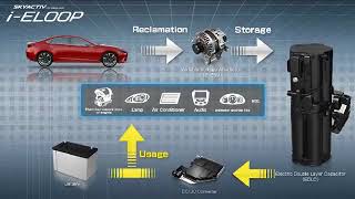 Mazda iEloop  Brake Energy Regeneration System [upl. by Elfrida]