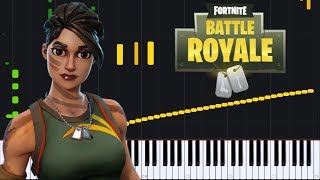 Fortnite Battle Royale Medley Piano Tutorial Synthesia  Zebeldarebel [upl. by Whall]