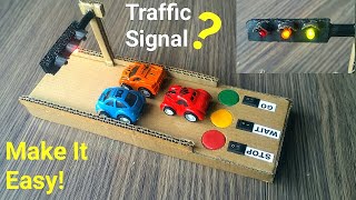 How to make traffic Signal Lights DIY  Traffic sign craft  school projects ideas [upl. by Eerbua]