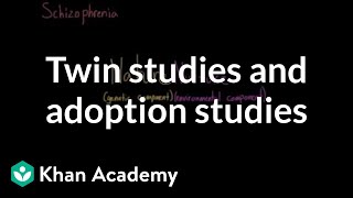 Twin studies and adoption studies  Behavior  MCAT  Khan Academy [upl. by Prober673]