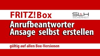 FritzBox Anrufbeantworter mit eigener Ansage [upl. by Dlorej]