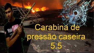 Como fazer arma de chumbinho 55 caseira muito potente [upl. by Adelheid]