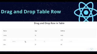 Drag and Drop Table Row in React JS [upl. by Aliuqaj]