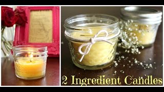 Easy 2 Ingredient Candles  How to Make DIY Candles [upl. by Hagan]