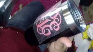 Craftmas Episode 52 Using HTV on an Aluminum Tumbler [upl. by Ilan]