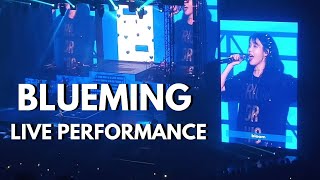 IU PERFORMS BLUEMING LIVE IN MANILA  LOVE POEM MANILA [upl. by Suirauqram]