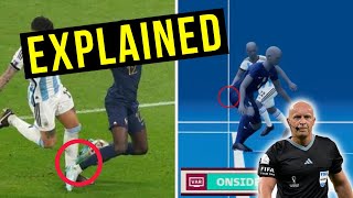 Argentina vs France Ref amp VAR Decisions Part 1  Explained [upl. by Ajar]