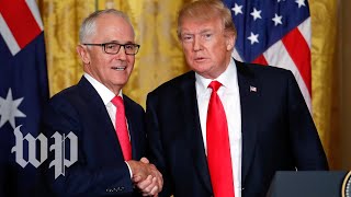 Turnbull really wants Trump to know the US and Australia are mates [upl. by Conant]