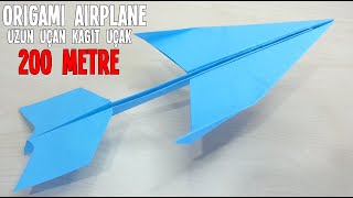 Uzun Uçan Kuyruklu Kağıt Uçak YapımıOrigami AirplaneOrigami UçakBölüm 119 [upl. by Oinotnaesoj]