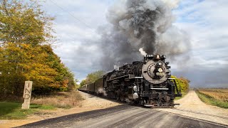 Nickel Plate Road 765 Indiana Rail Experience Steam Train 2023 4K [upl. by Sherline]