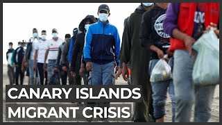 Canary Islands migrants Spain struggles as African arrivals rise [upl. by Shing]