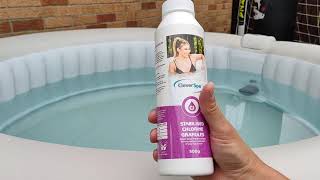 Part 8 CleverSpa® Maevea Inflatable Hot Tub  Water Filled Up  Turning it On amp The Starter Kit [upl. by Edniya]