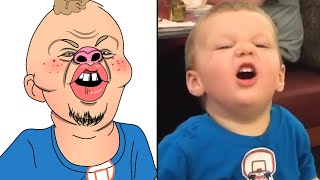 Baby Memes  Funny baby imitates pig sounds  Drawing Meme  Funny Baby Video  drawing baby memes [upl. by Aicemak]