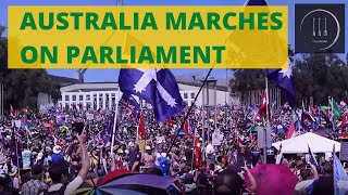 MASSIVE protest in Canberra with timelapse 120222 [upl. by Mountfort]