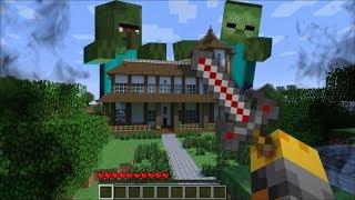 GIANT ZOMBIE APPEARS IN MY MINECRAFT HOUSE  Minecraft Mods [upl. by Yaakov849]