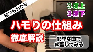 【ハモり練習】ハモリの仕組みを徹底解説【3度上・3度下でハモる】 [upl. by Aljan]