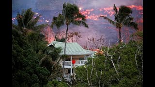 Kilauea eruption loud and fiery explosions lava flows now reaching Pacific [upl. by Newcomb]