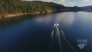 Lake Roosevelt Washington Camping Drone Footage [upl. by Ettennaj]