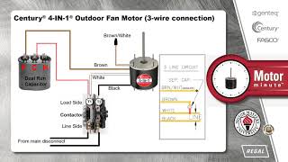 PSC 3 Wire Outdoor Fan Motor With a Universal Motor [upl. by Trojan]