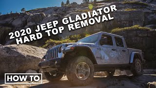 2020 Jeep Gladiator Rubicon hard top removal [upl. by Bartlet]