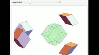 Rhombic Dodecahedron Made of Four Rhombohedra [upl. by Nailij107]