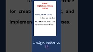 implement factory method pattern  design patterns [upl. by Benis]