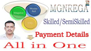 MGNREGA Semi Skilled Skilled worker Payment Details All in One [upl. by Jorin]